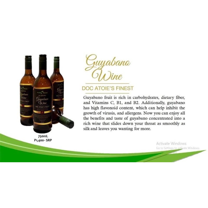 Zynergia Guyabano Wine 750ml Shopee Philippines