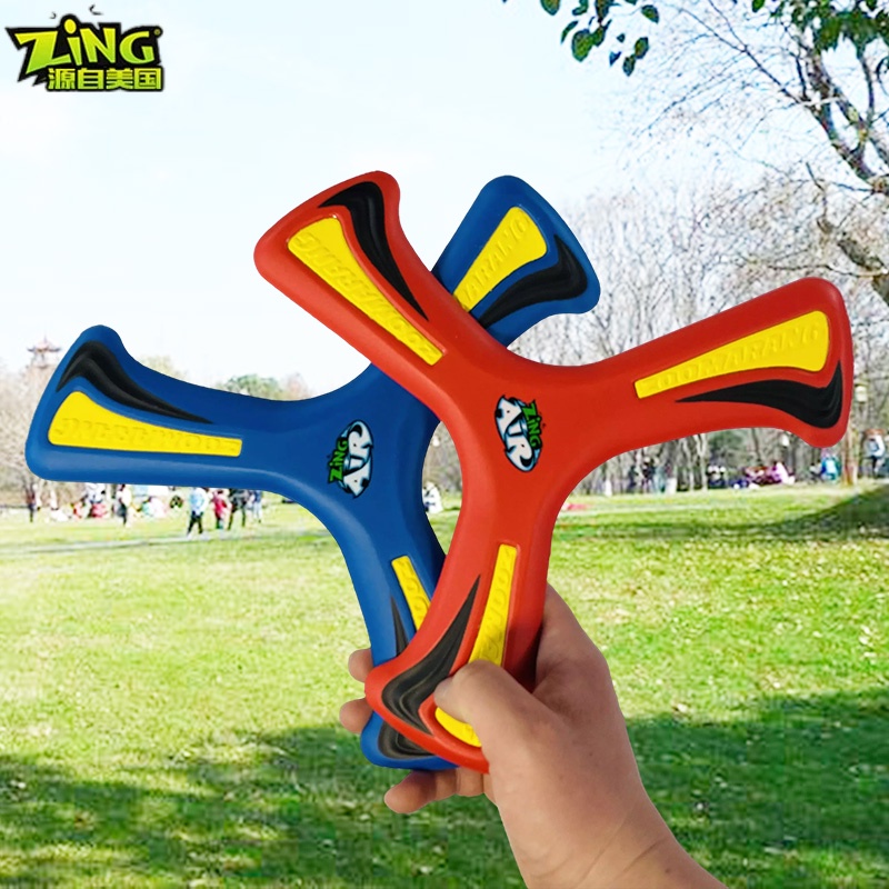 zing children s rebound standard flying saucer boomerang boy outdoor
