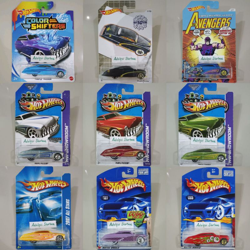 Hotwheels Hot Wheels Purple Passion Pearl Passion Edition Larry Wood 50 Avengers Hawkeye Zamac 8431