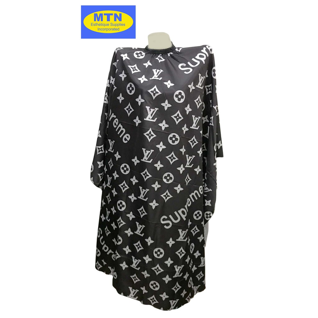 Salon Gown Cape Hairdresser Hair Cutting Cloth – LV Supreme Black | Shopee Philippines