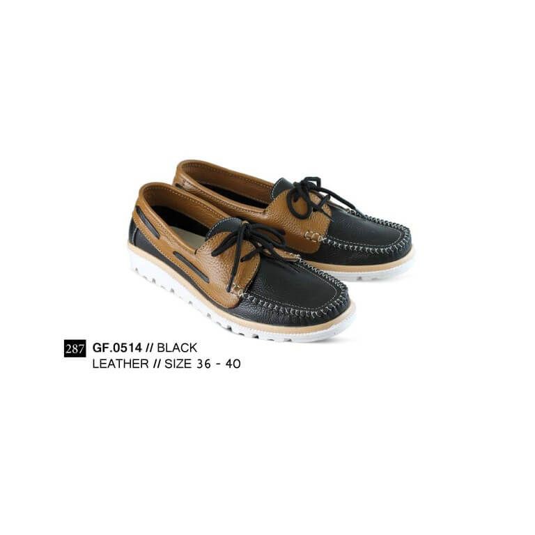 womens black leather flat shoes