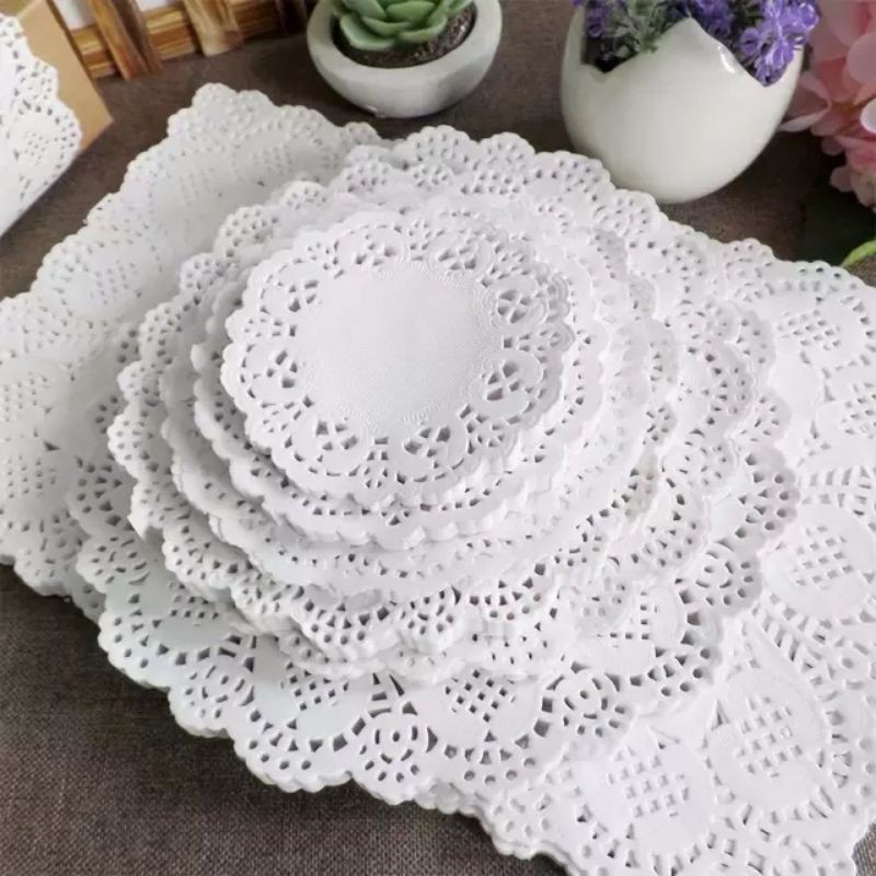 RTistry 50/100pcs White Paper Doilies Small Sizes 3.5", 4" & 4.5