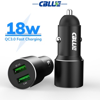 CBLUE G207 2.4A+Qc3.0 30W Dual Usb Car Charger For Realme Xiaomi Sansmsung Quick Fast Charge 3.0