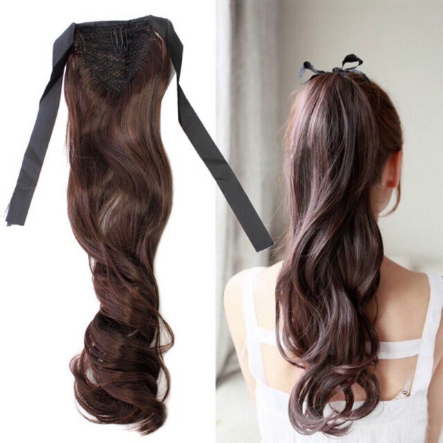 PONYTAIL WAVY EXTENSION /WAVY RIBBON PONYTAIL HAIR EXTENSION Shopee