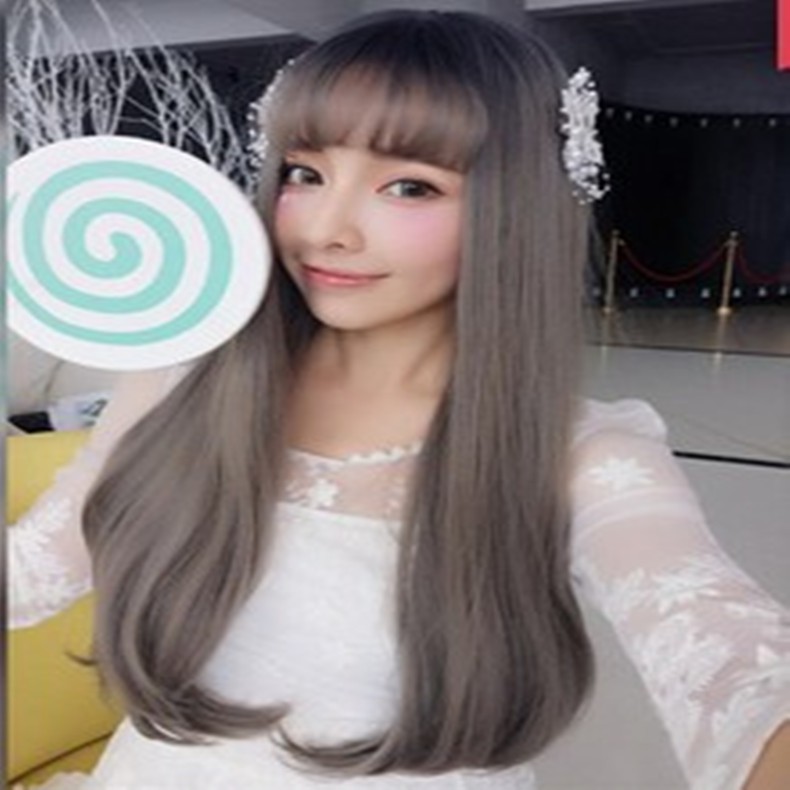 Korean Style Air Liu Haier Long Straight Hair Wig Straight Batch