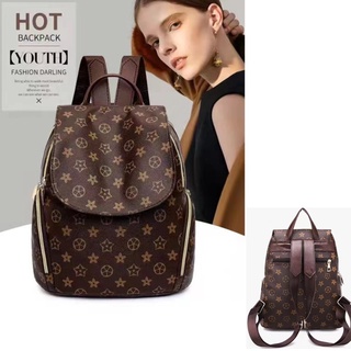 Fashion Big Leather Backpack For Women Korean Bagpack Cute Ladies Travel Bag #0660
