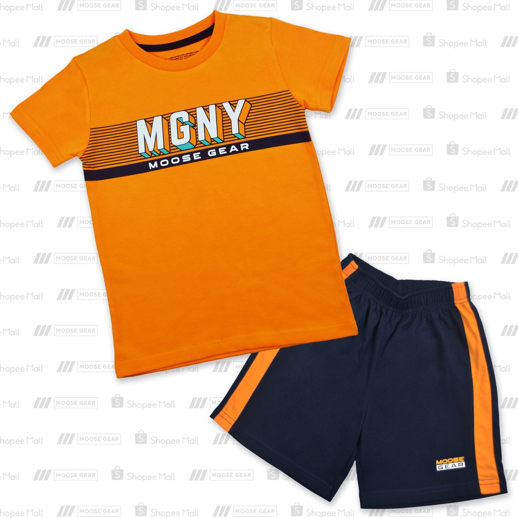 Moose Gear Orange T-shirt With Navy Blue Short Set (TSS-P 12163 CW ...