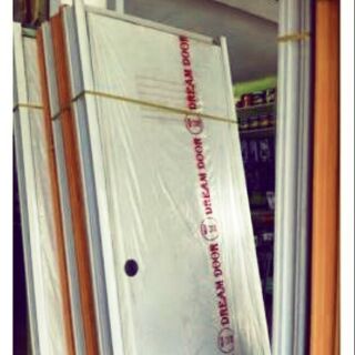 Pvc Door Bathroom Door 60x210 With Louver Set Plain Shopee