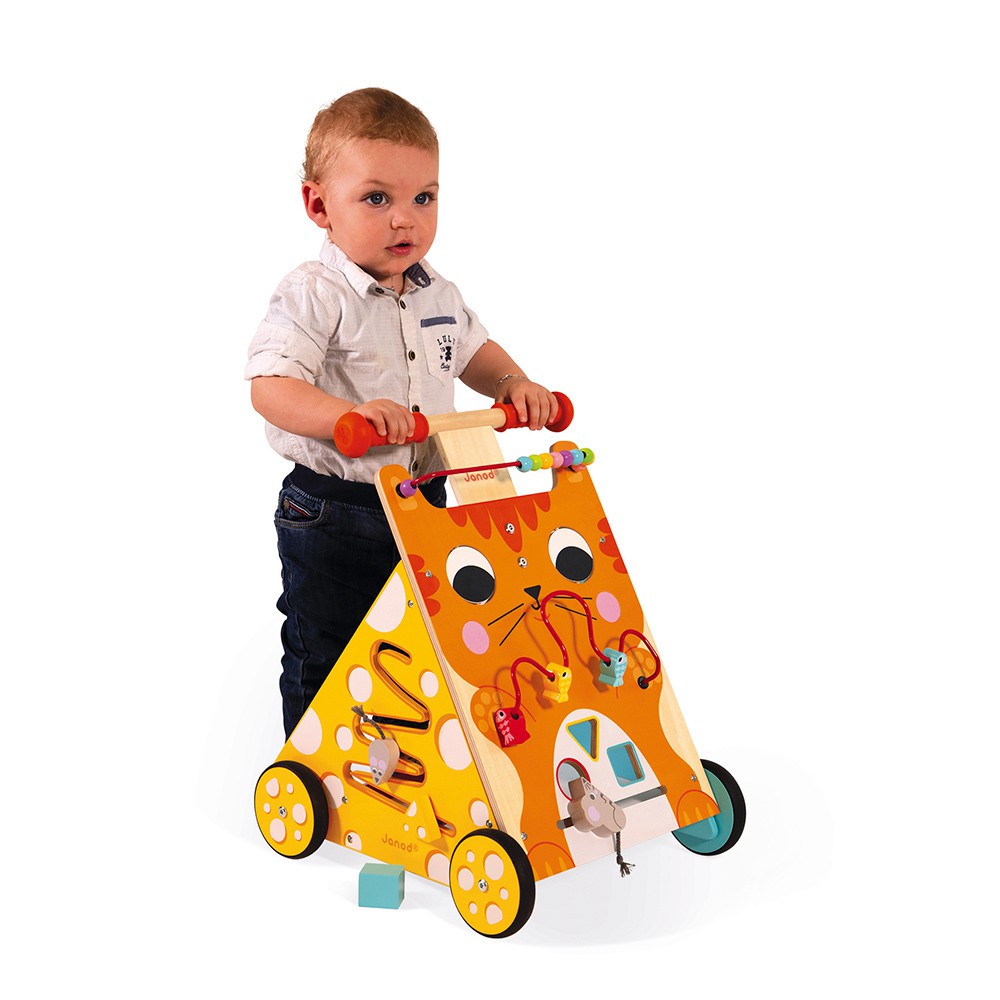 janod multi activity cat baby walker
