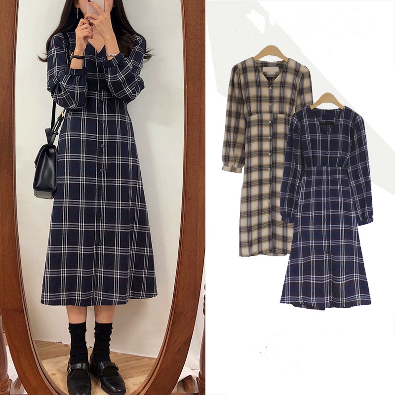 plaid dress womens