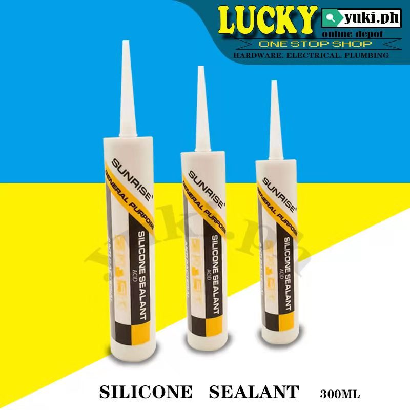 SUNRISE SILICONE SEALANT ACID CLEAR/WHITE/GREY/BROWN/BLACK ( 300ML