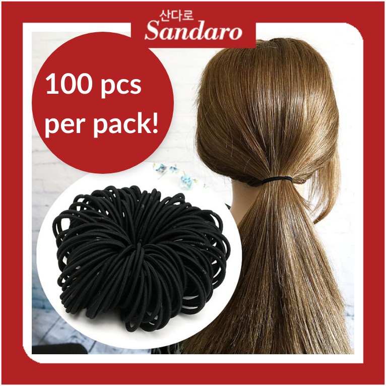 Sandaro Basic Korean Hair Tie Ponytail 100 Pcs Hair Tie Pantali