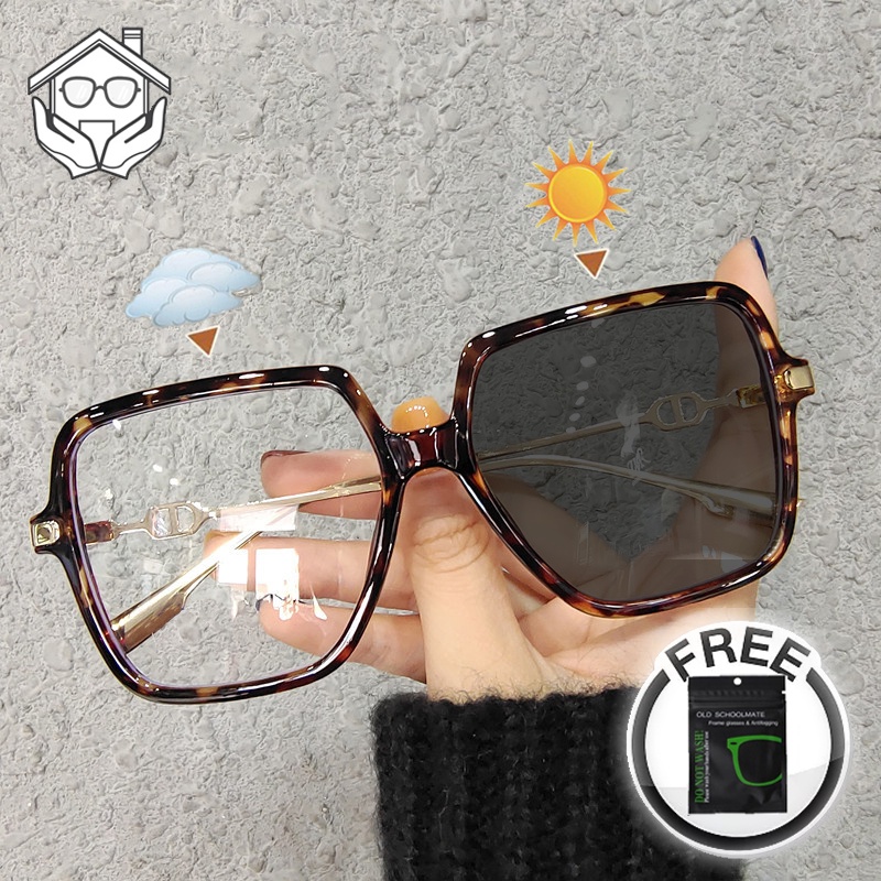 Anti Radiation Photochromic Eyeglass For Women Men Replaceable Lens Eyeglasses Frames Retro