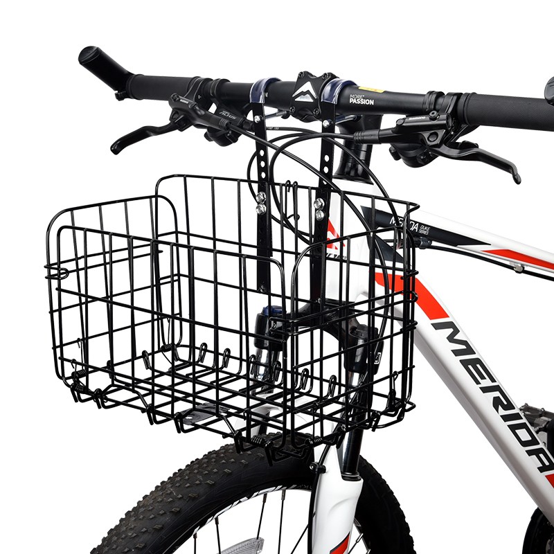 Bicycle heavyduty foldable coated metal basket 33 X 21 cm Shopee