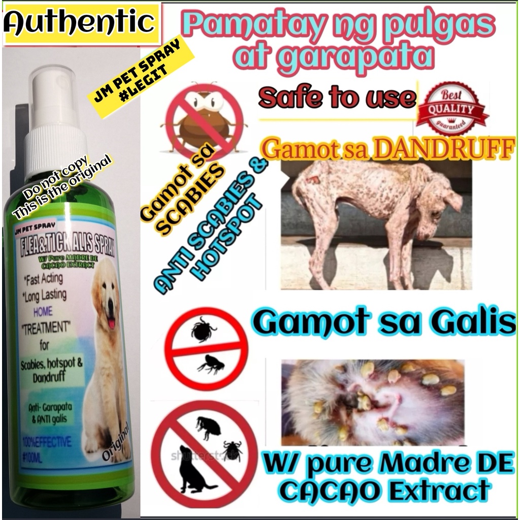 Gamot Sa galis ng aso pamatay pa ng garapata at pulgas 100ml Green W