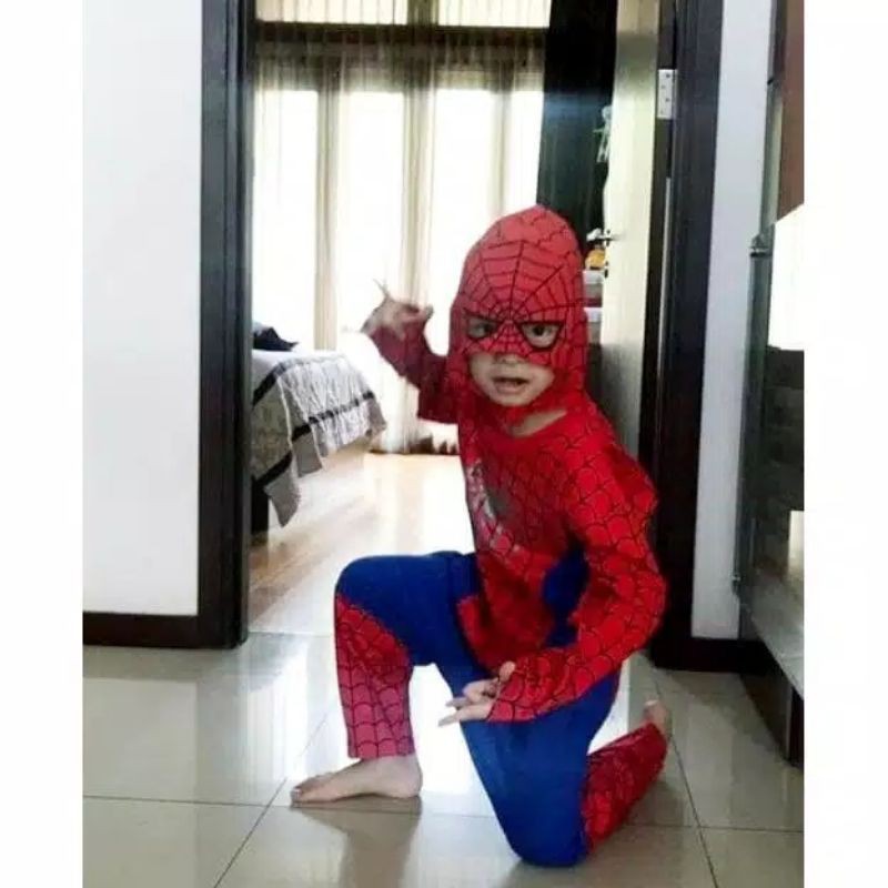 Spiderman Costume Fabric Mask | Shopee Philippines