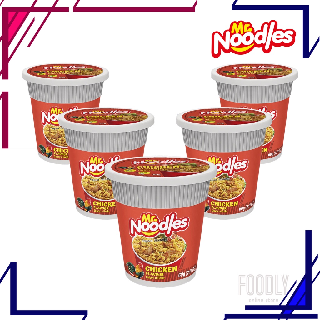 Mr. Noodles Chicken Cup 60g 5pcs Foodly Shopee Philippines