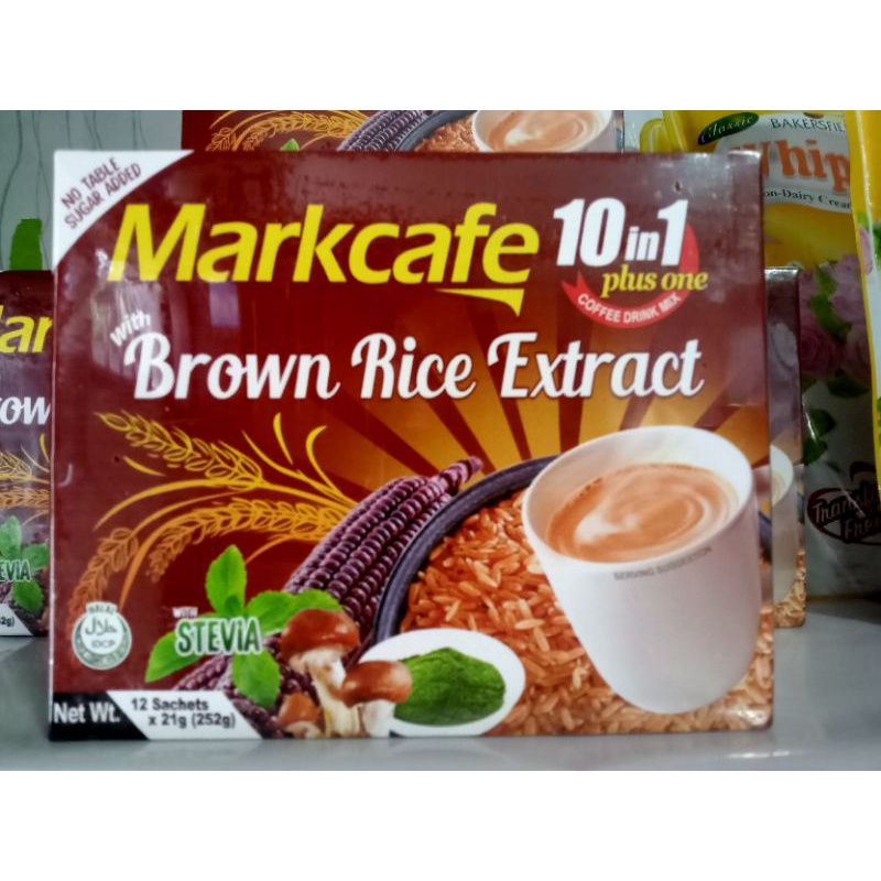 Markcafe with Brown Rice Extract 10 in 1 plus one coffee drink mix