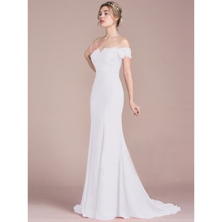 mid length white dress