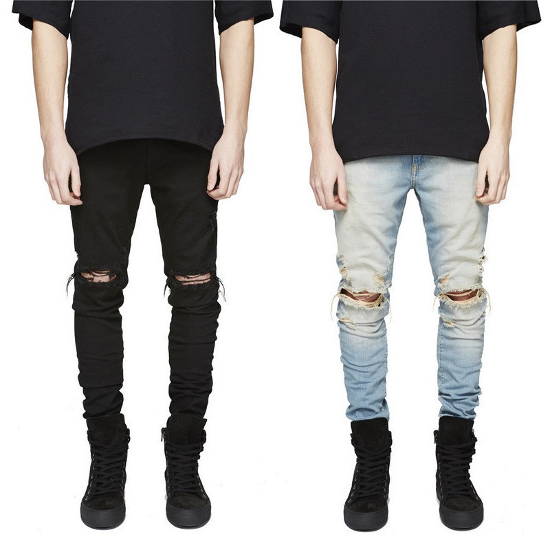 black narrow jeans