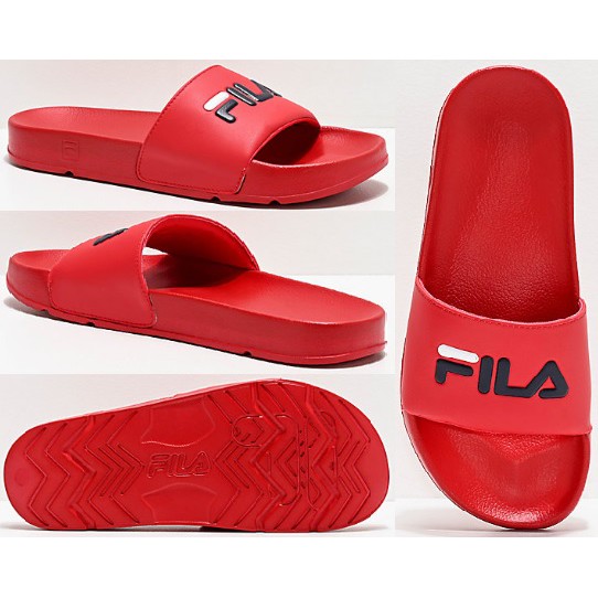 fila sandals red