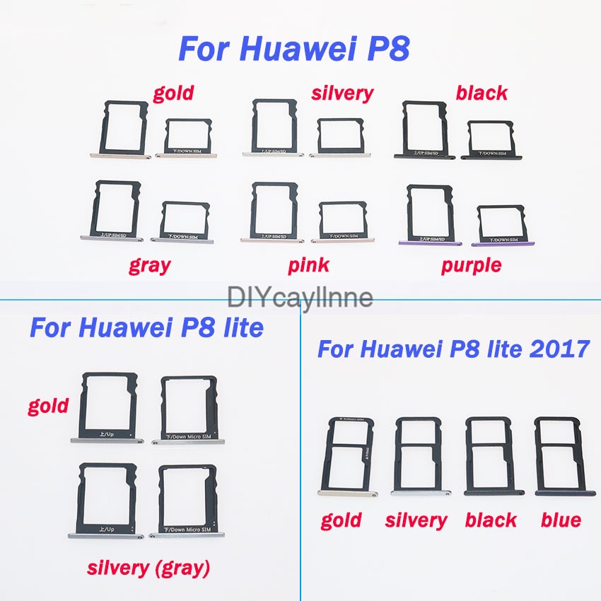 SIM Card Tray For Huawei P8 / P8 lite / P8 lite 2017 Micro SD Slot