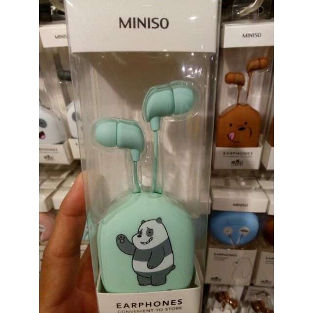 miniso we bare bears earphones