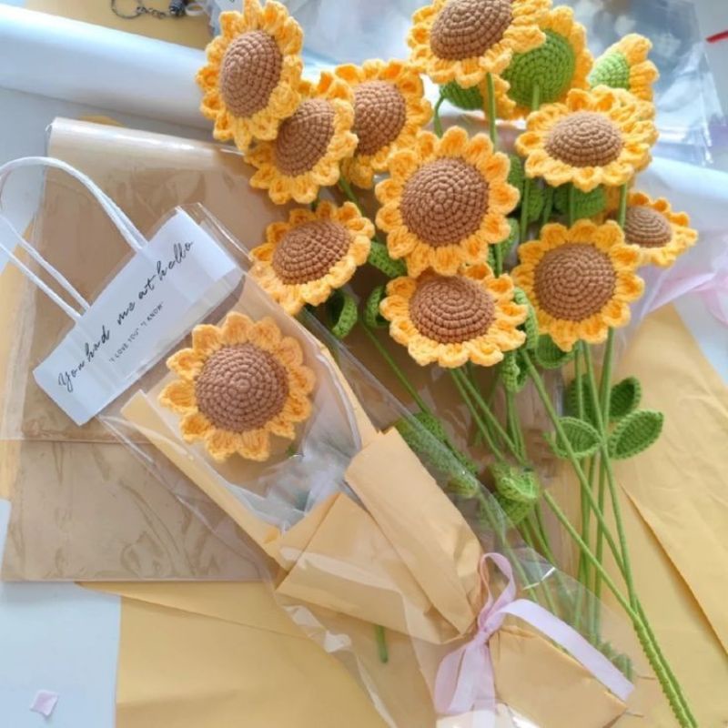 Crochet Flower Bouquet (Handmade) Shopee Philippines