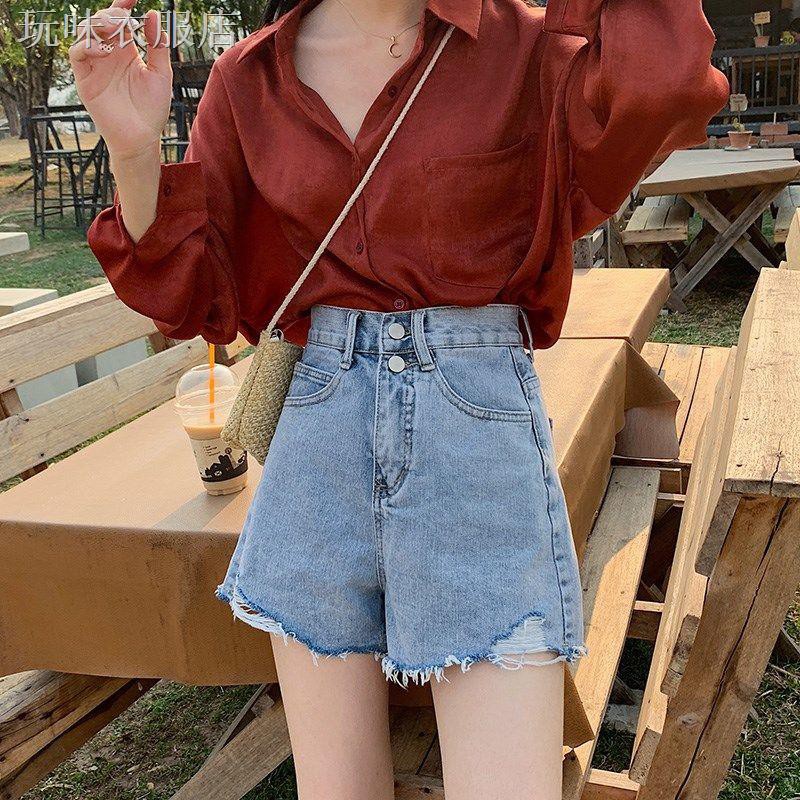 high waisted denim shirts