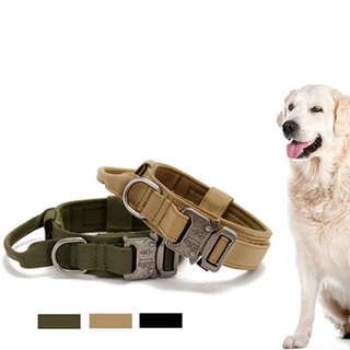 Tactical Dog Collar Padded With Handle Cobra Buckle Military Nylon Doberman,CD1