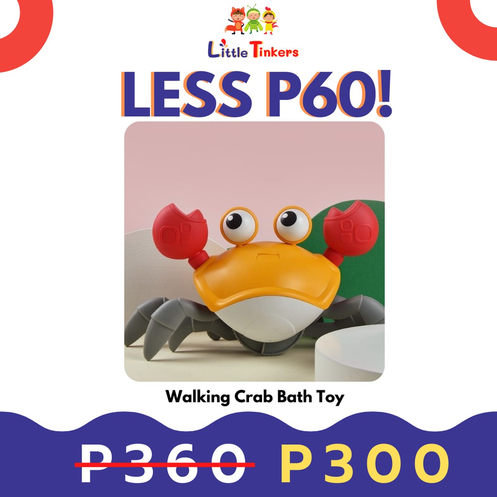 walking crab bath toy