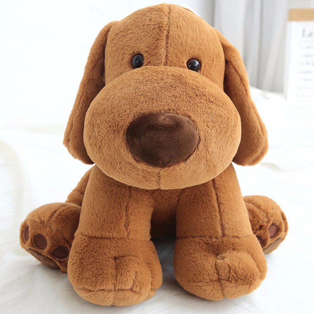 Cute \u0026Fat dog Dark Brown Stuffed toy 