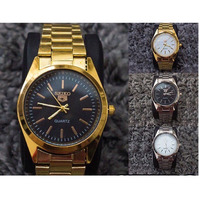 couple RELO Seiko gold couple men's women 'stainless watch | Shopee  Philippines