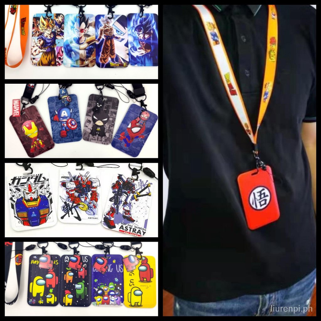 Dragon Ball Card Holder With Lanyard Neck Strap Cute Card Holder 