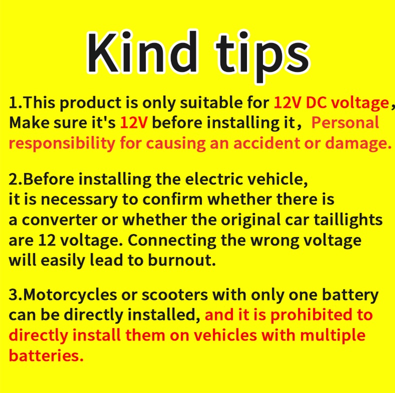 Motorcycle tail light license plate light motorcycle warning light