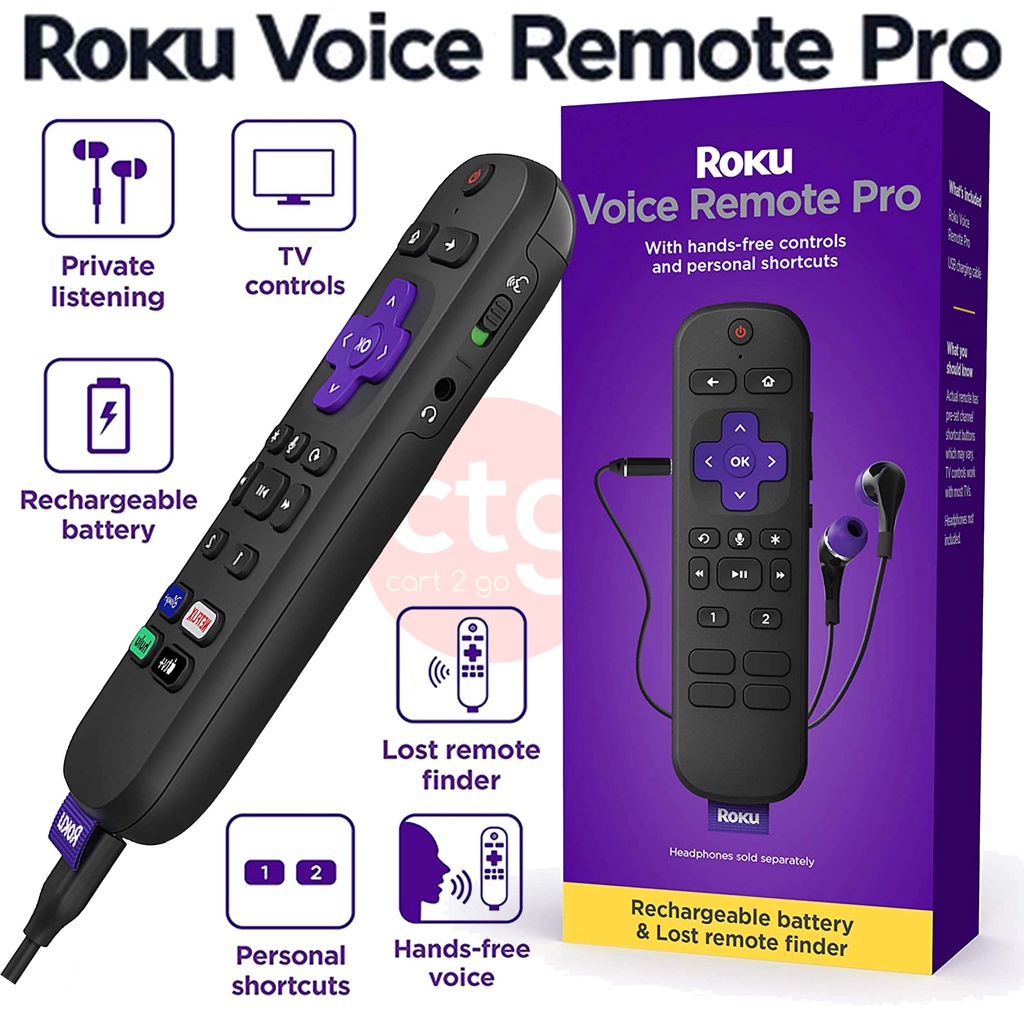 authentic-roku-voice-remote-pro-rechargeable-with-tv-controls-private