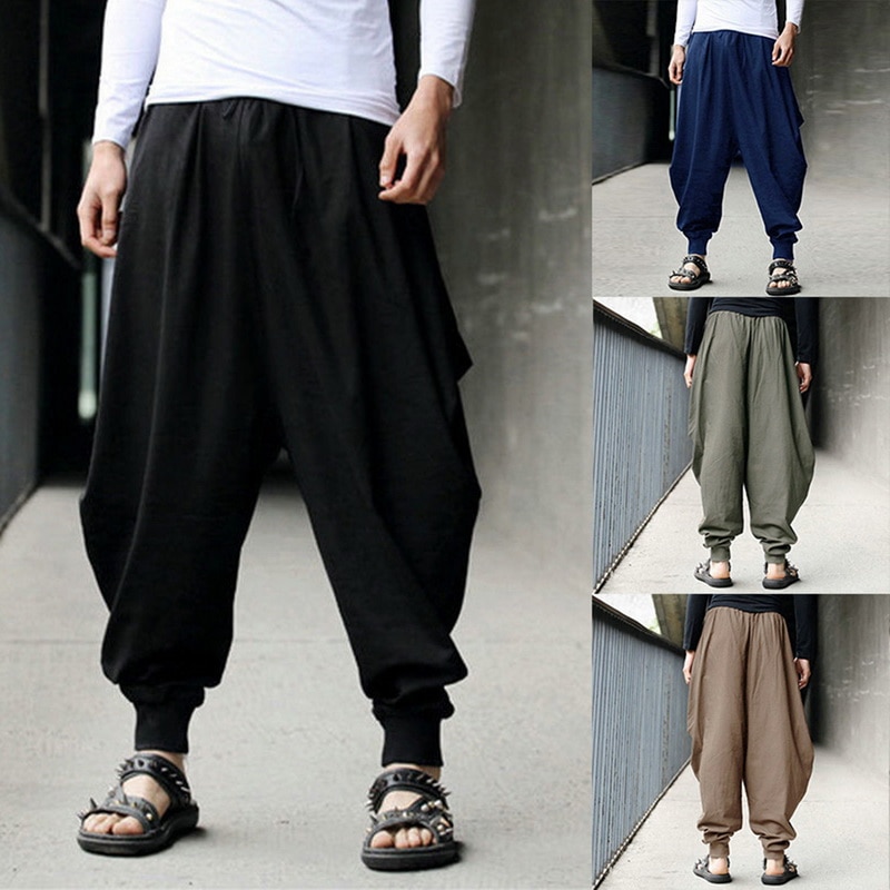 mens wide bottom joggers