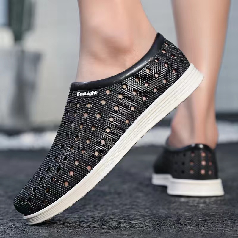 Men's fashion breathable soft sole sports shoes rubber shoes (40-45)#crocs- like | Shopee Philippines