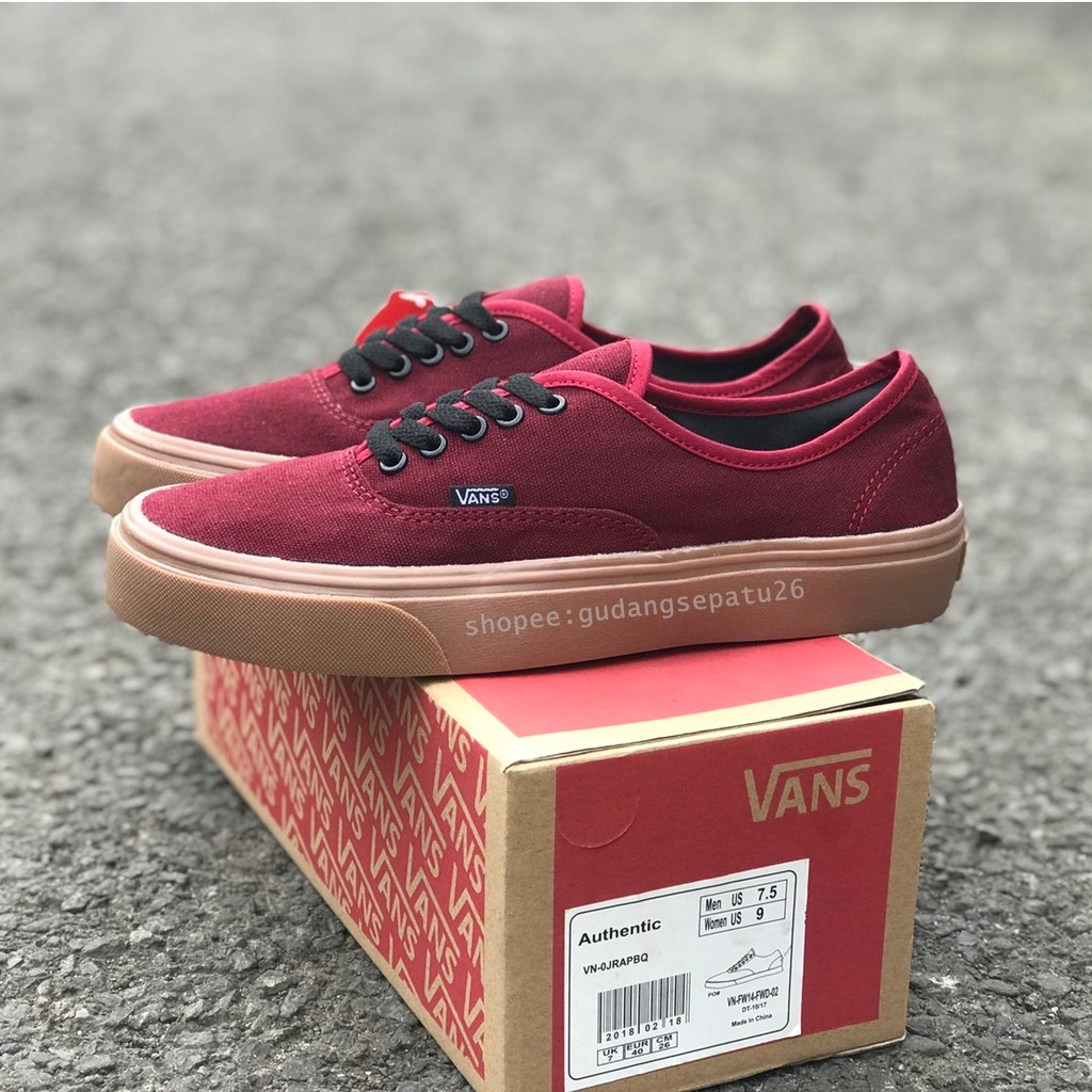 vans maroon gum