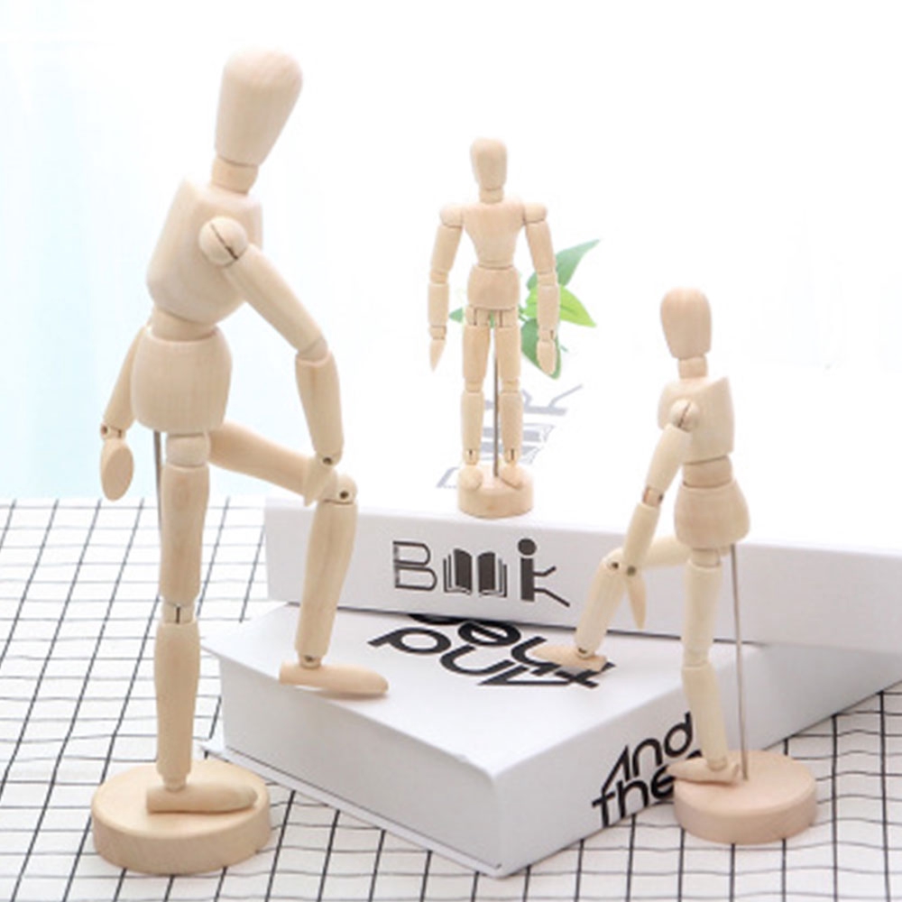 Wooden Human Art Posable Drawing Flexible Joints Human Mannequin