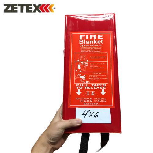 Zetex 4 X 6 Ft. Fire Blanket with Case Fire Suppression Tool Household