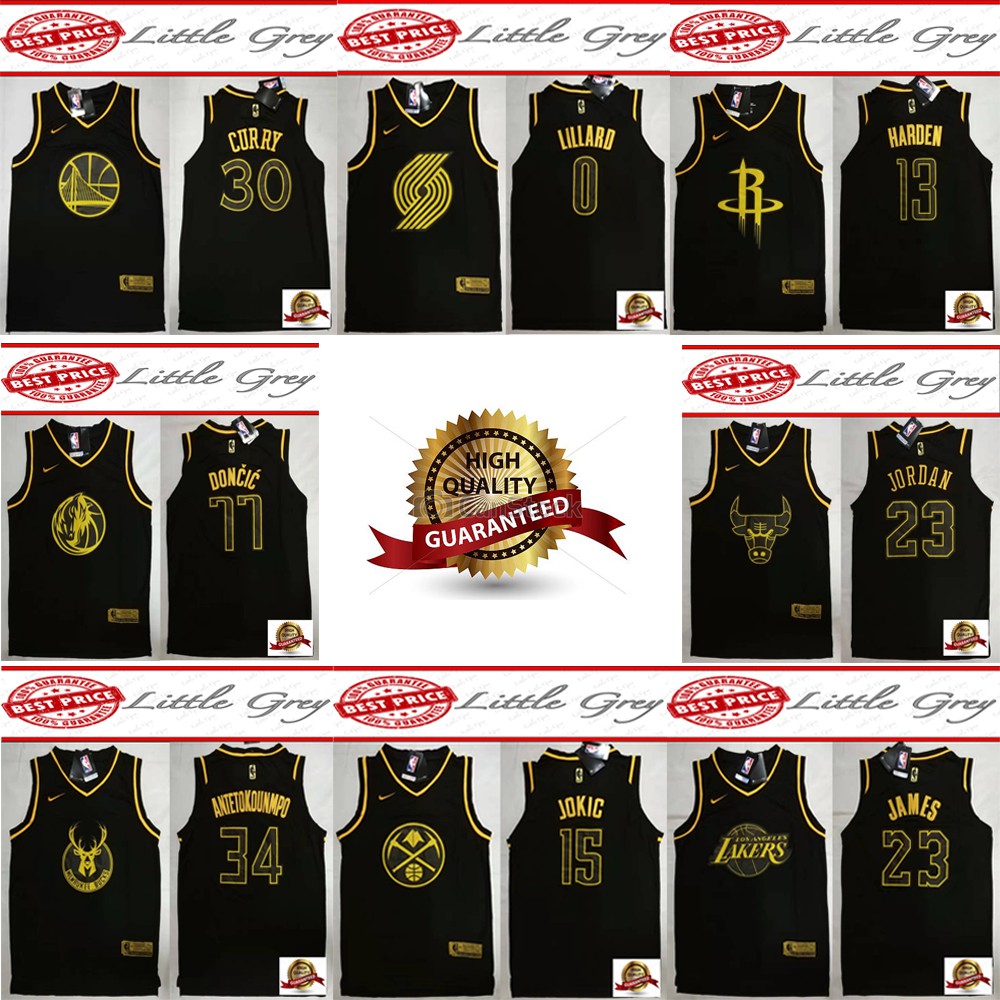 NBA Golden Edition Basketball Jersey 