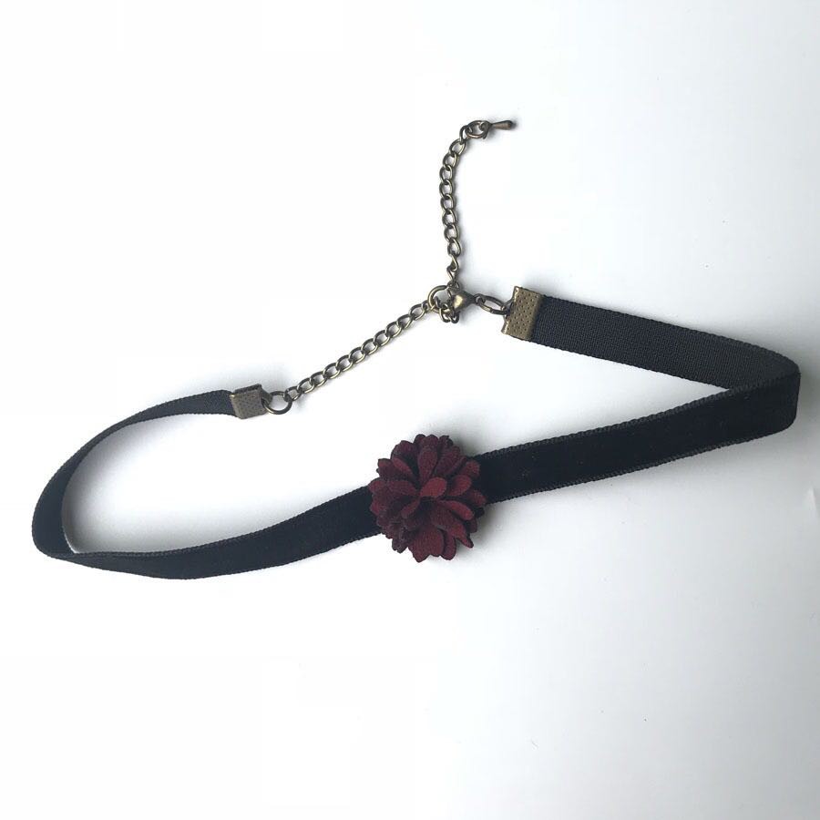 solid black choker necklace