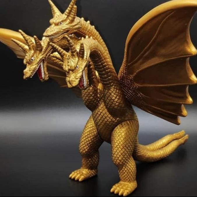 King Of Monster Zero Ghidorah Godzilla Showa Kaiju Lawas Vinyl Figure 