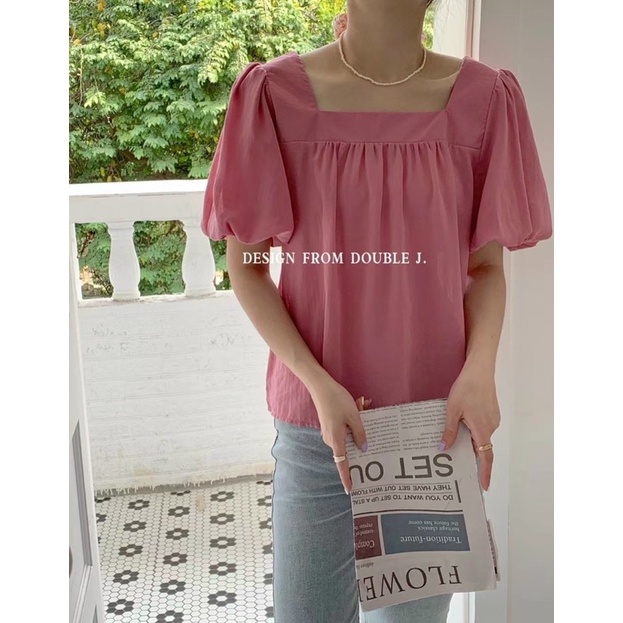 Pink Silk Shirt With Square Neck | Shopee Philippines