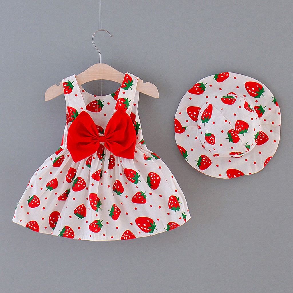 strawberry baby frocks