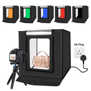 【Genuine Ready Stock】PULUZ 40cm Folding Portable 30W 5500K White Light Photo Lighting Studio Shooting Tent Box Kit with 6 Colors Backdrops (Black, Orange, White, Red, Green, Blue), Size: 40cm x 40cm x 40cm #1