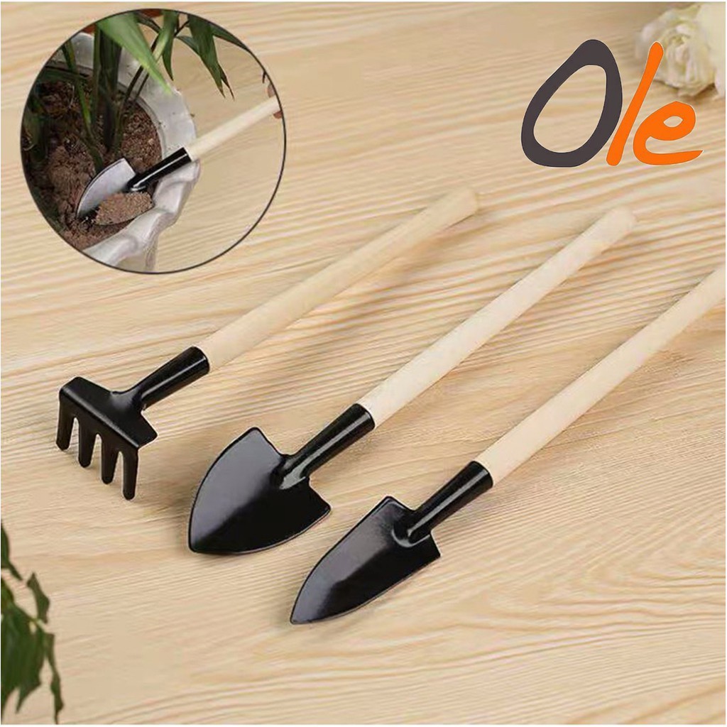 3pcs mini Spade Shovel Harrow Flowerpot Garden Planter Kit Succulent