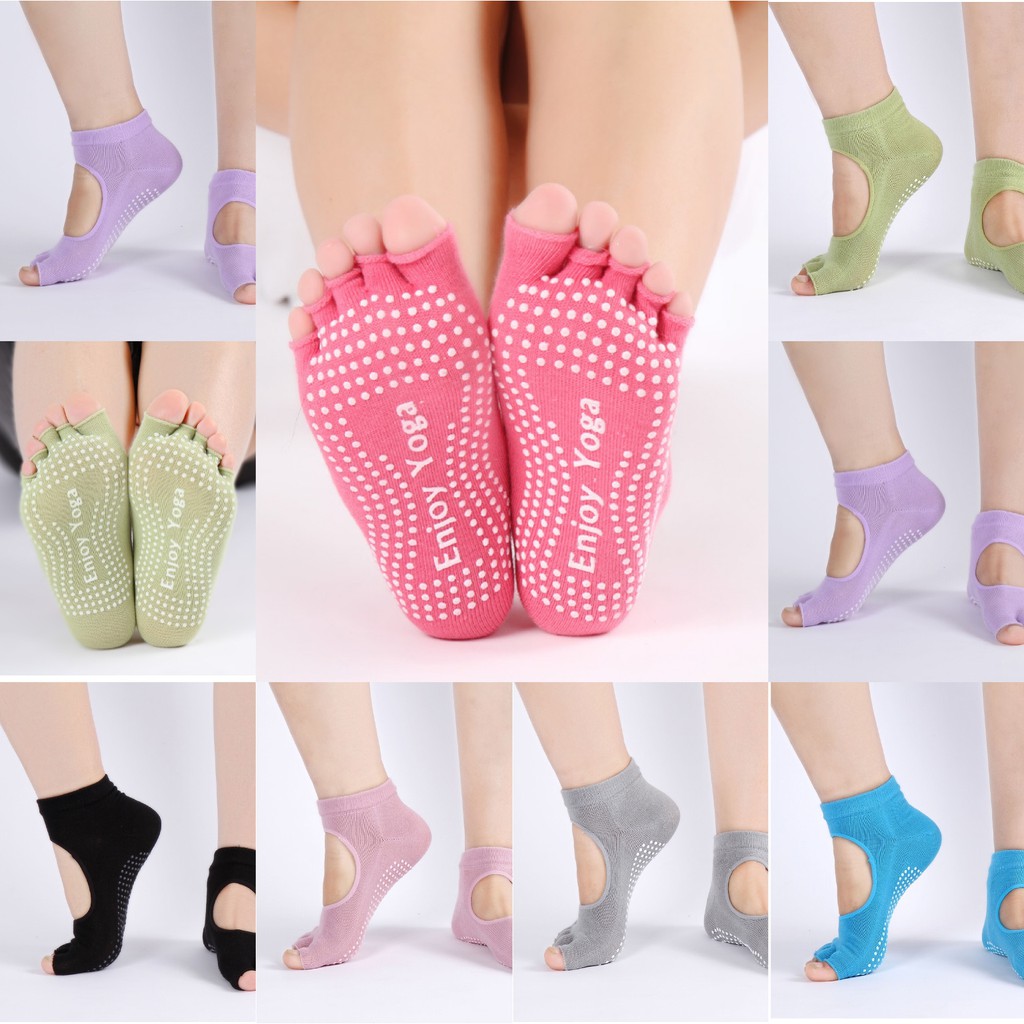 City Luxe Yoga Quick Drying Cotton Sports Socks Ballet Yoga Socks Five Fingers Non Slip Exposed Toe Socks Shopee Philippines