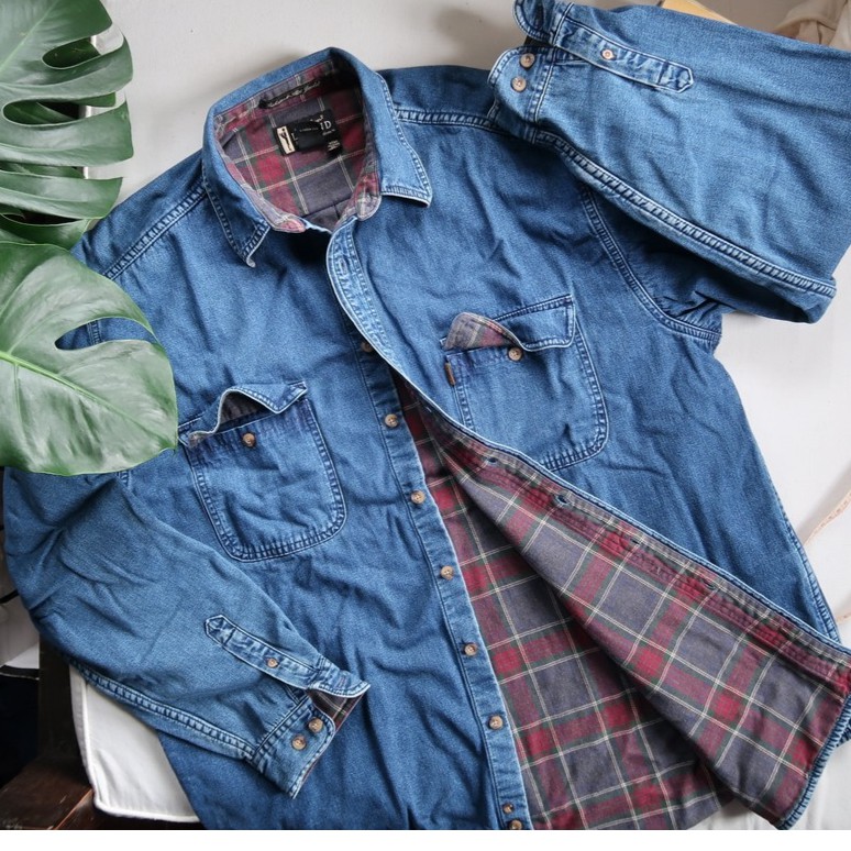 mens denim flannel
